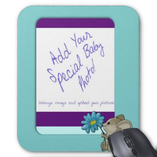 Its A Baby Boy Cute Mouse Frame Design Mousepads