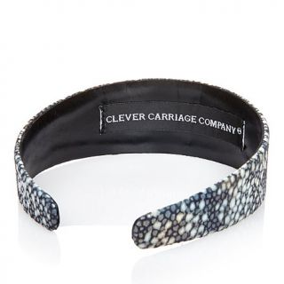 Clever Carriage Company "Stingray" Embossed Leather Headband