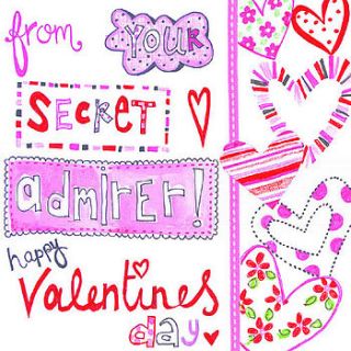 secret admirer valentines card by paper salad