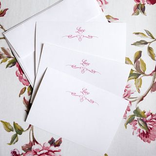 set of 15 juillet 'love' correspondence cards by le trousseau