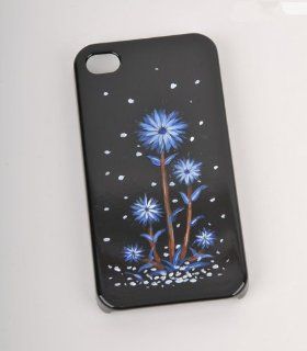 Father's Day Gift Original Design iPhone 5 Case Hand painted Elegant Blue Flowers Premium Phone cover YGL321 Cell Phones & Accessories