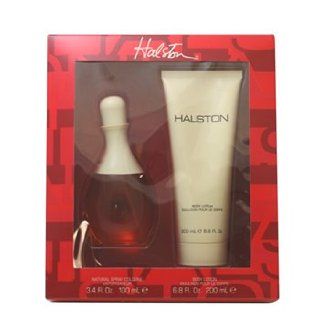 HALSTON Perfume. 2 PC. GIFT SET ( COLOGNE SPRAY 3.3 oz + BODY LOTION 6.8 oz) By Halston   Womens Health & Personal Care