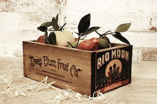 vintage style american fruit storage crate by daughters of the revolution