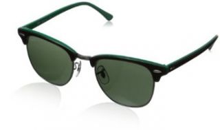 Ray Ban Clubmaster 1127 Square Sunglasses,Top Shiny Havana & Green,49 mm Ray Ban Clothing