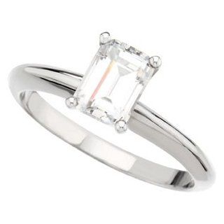 1.22 ct H Color VS1 Clarity GIA Certified Emerald Cut Diamond Solitaire Ring 14k Gold Jewelry