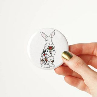 tattoo rabbit pocket mirror by sophie parker