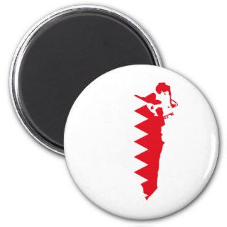 Bahrain Flag Map full size Refrigerator Magnet