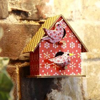 vintage wooden bird house decoration by lisa angel homeware and gifts