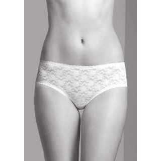 Maidenform Women's Smooth Panty Lace Hipster, White, 5