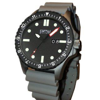 German Military Titanium Watch. GPW Big Date. Red Minute Hand. Grey NATO Rubber Strap. Sapphire Crystal. 200M W/R. Watches