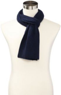 Williams Cashmere Men's Ribbed Scarf, Navy, One Size at  Mens Clothing store Cold Weather Scarves