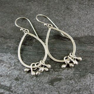 handmade pods drop silver earrings by camali design