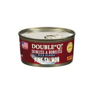 Double Q Skinless & Boneless Wild Alaska Pink Salmon (Case of 12)  Salmon Seafood  Grocery & Gourmet Food