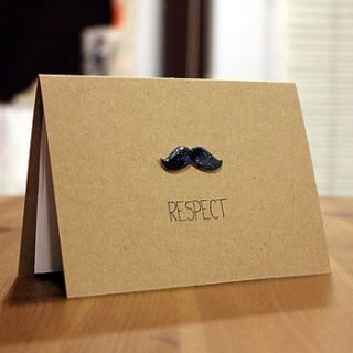 'respect' moustache card by little silverleaf