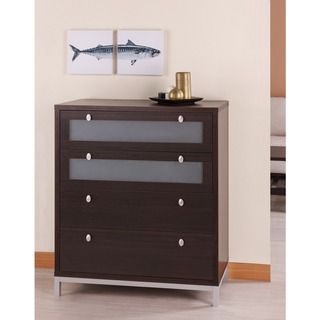 Furniture of America Modern 4 drawer Wood/ Metal Chest Furniture of America Dressers