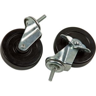 Quantum Casters for Wire Shelf Units — 4-Pk., Model# NT-5  1,000   1,499 Lbs.