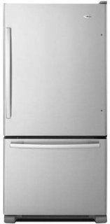Amana ABB2224BRM 21.9 Cu. Ft. Stainless Steel Bottom Freezer Refrigerator   Energy Star Appliances