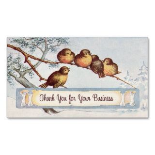 Vintage  Birds Illustration Business Card