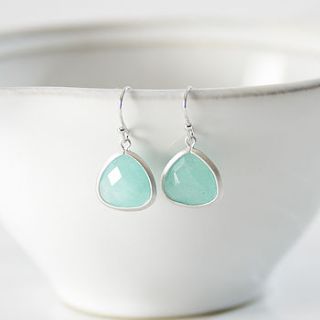 little silver aventurine earrings by simply suzy q