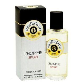 L'HOMME SPORT BY ROGER & GALLET ~ 3.3 / 3.4 oz EDT SPRAY Cologne for Men  Eau De Toilettes  Beauty