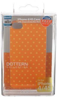 Odoya PH322OR Dottern Protective Case for iPhone 4/4S   1 Pack   Retail Packaging   Orange Cell Phones & Accessories
