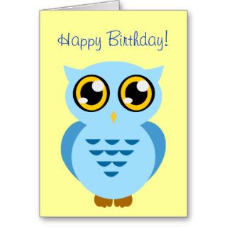 Happy Birthday,Blue Owl,Yellow Card