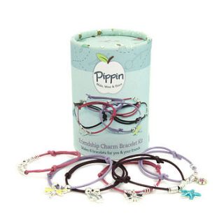 six friendship charm bracelet kit  original by nest