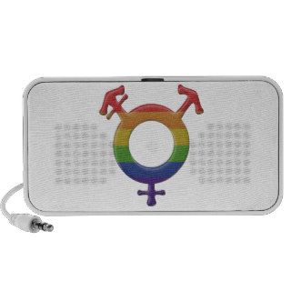 Gender Neutral Pride Symbol in Rainbow Colors Travelling Speaker