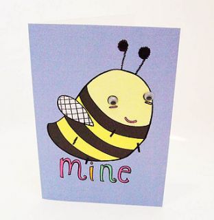 'bee mine' greetings card by fay's studio