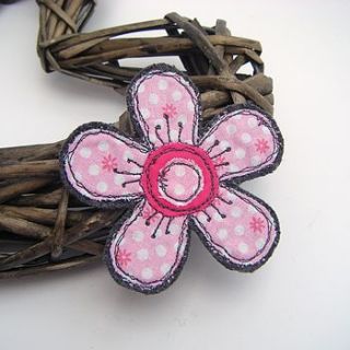 handmade fabric flower brooch by honeypips