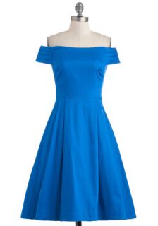 Emily and Fin Kettle Corn Dress in Blue  Mod Retro Vintage Dresses
