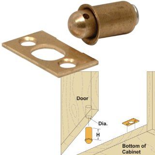 Platte River 141749, Hardware, Locks And Latches, Ball & Bullet Catches, Adjustable Bullet Catch 13mm Diameter X 1 1/16, Package Of 4   Cabinet And Furniture Door Catches  