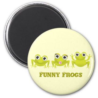 Funny Frogs Refrigerator Magnets