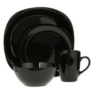 Quadro 16-pc. Dinnerware Set - Black Kitchen & Dining