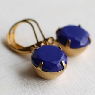 royal blue earrings by silk purse, sow's ear
