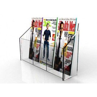 3 Pocket Counter Top Brochure Literature Acrylic Holder  Literature Organizers 