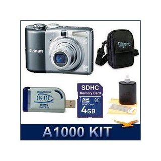 Canon Powershot A1000 IS Digital Camera (Gray) Best Selling Super Savings Bundle  Camera & Photo
