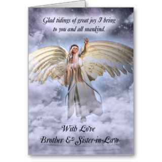 Brother & Sister in Law Angel Christmas Card Relig