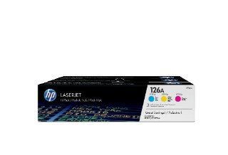 Genuine HP CF341A  126A 1 Each Cyan, Magenta and Yellow Toner Electronics
