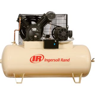 Ingersoll Rand Type-30 Reciprocating Air Compressor — 15 HP, 230 Volt 3 Phase, Model# 7100E15-V  40 CFM   Above Air Compressors