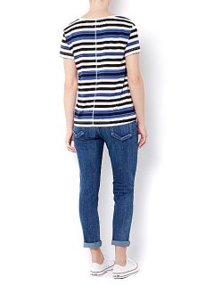 Linea Weekend Ladies multi stripe t shirt Blue