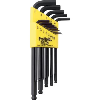Bondhus ProHold SAE Balldriver L-Wrenches — 13-Pc. Set, Model#  74937  Hex Tools