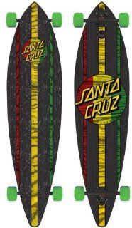 Santa Cruz Mahaka Rasta Pintail Cruzer Freeride Longboard Deck Complete 43.5"  Skateboard Decks  Sports & Outdoors