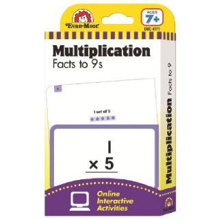 Flashcards Multiplication Facts to 9s (Flashcards Math) (9781609639495) Evan Moor Books