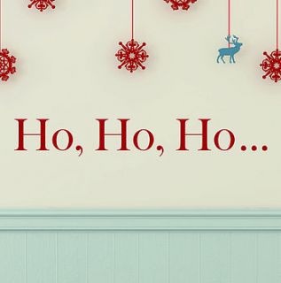 'ho, ho, ho' christmas wall stickers by leonora hammond