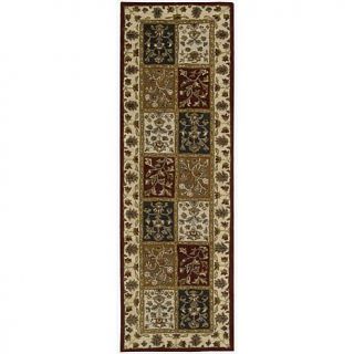 India House Collection Squares Design Wool Area Rug