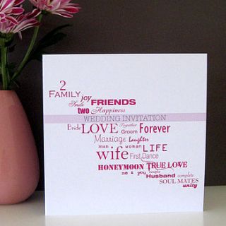 sentiments wedding stationery collection by pink polar