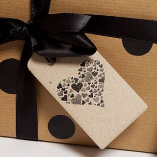 recycled 'espresso heart' gift tags by sophia victoria joy