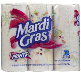 Mardi Gras Paper Towels Assorted Prints 3 rolls Kitchen & Dining