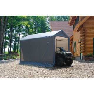 ShelterLogic Sport Shed-in-a-Box Snowmobile/Motorcycle Shed — 12ft.L x 6ft.W x 8ft.H, Model# 70413  Utility Sheds